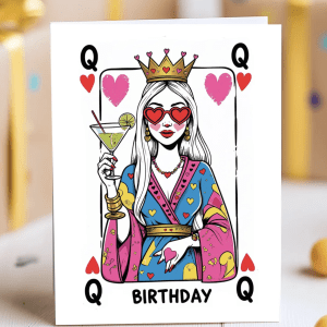 Birthday queen card