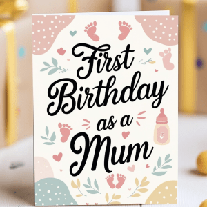 first birthday as mum card