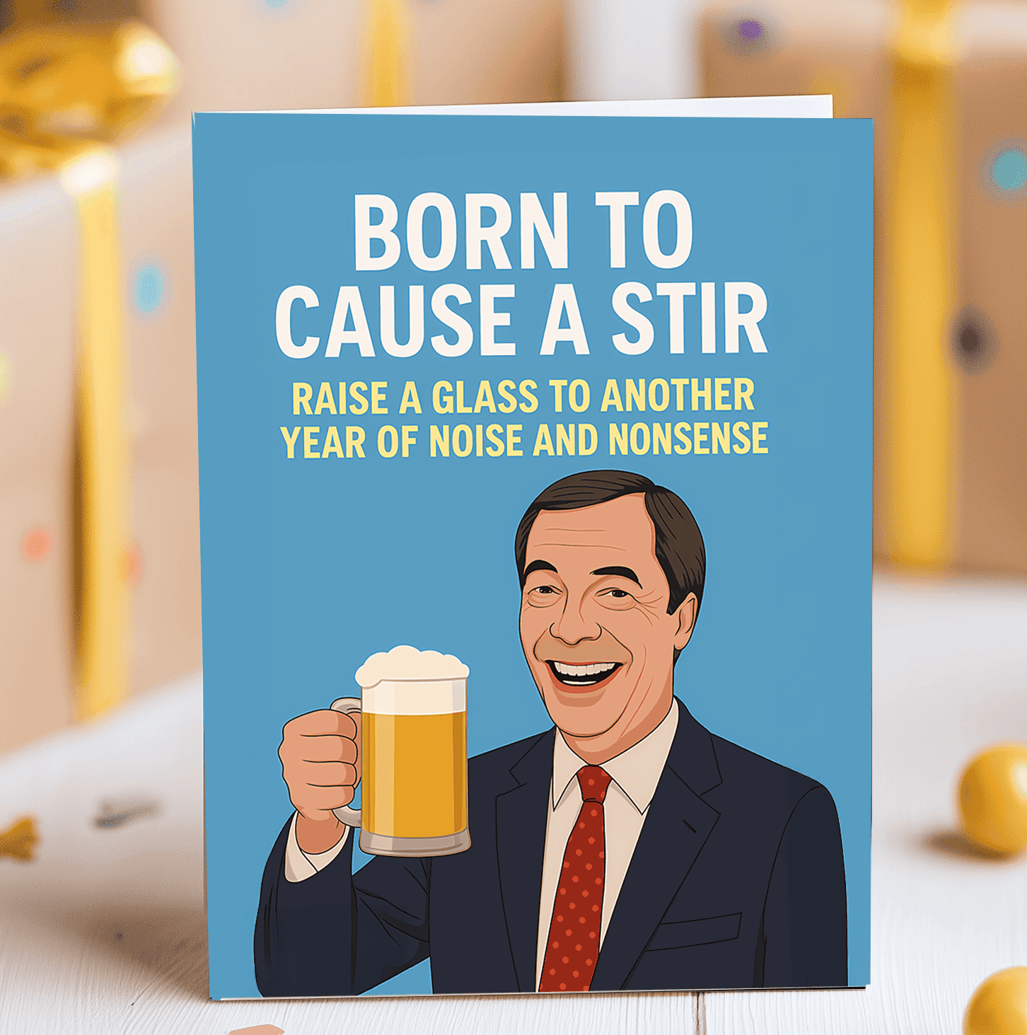 Funny Nigel Farage birthday card