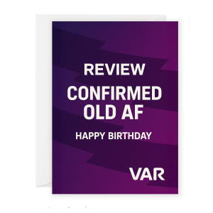 Funny VAR-Inspired Birthday Card for Football Fans