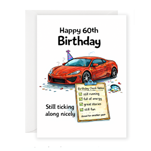 Funny 60th Birthday Card – Still Ticking Along Nicely